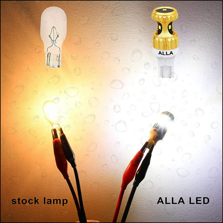 Alla Lighting 912 921 LED Bulbs for Back-up Reverse Lights, 6000K Xenon  White CAN-BUS 4014 30-SMD T10 T15 906 W16W 921K 922, 360° Light Backup,  Cargo