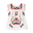 thumbnail image 2 of YHAJDS Baby Girls Sleeveless Dress Floral Embroidery拼接 Casual Sundress Summer, 2 of 5