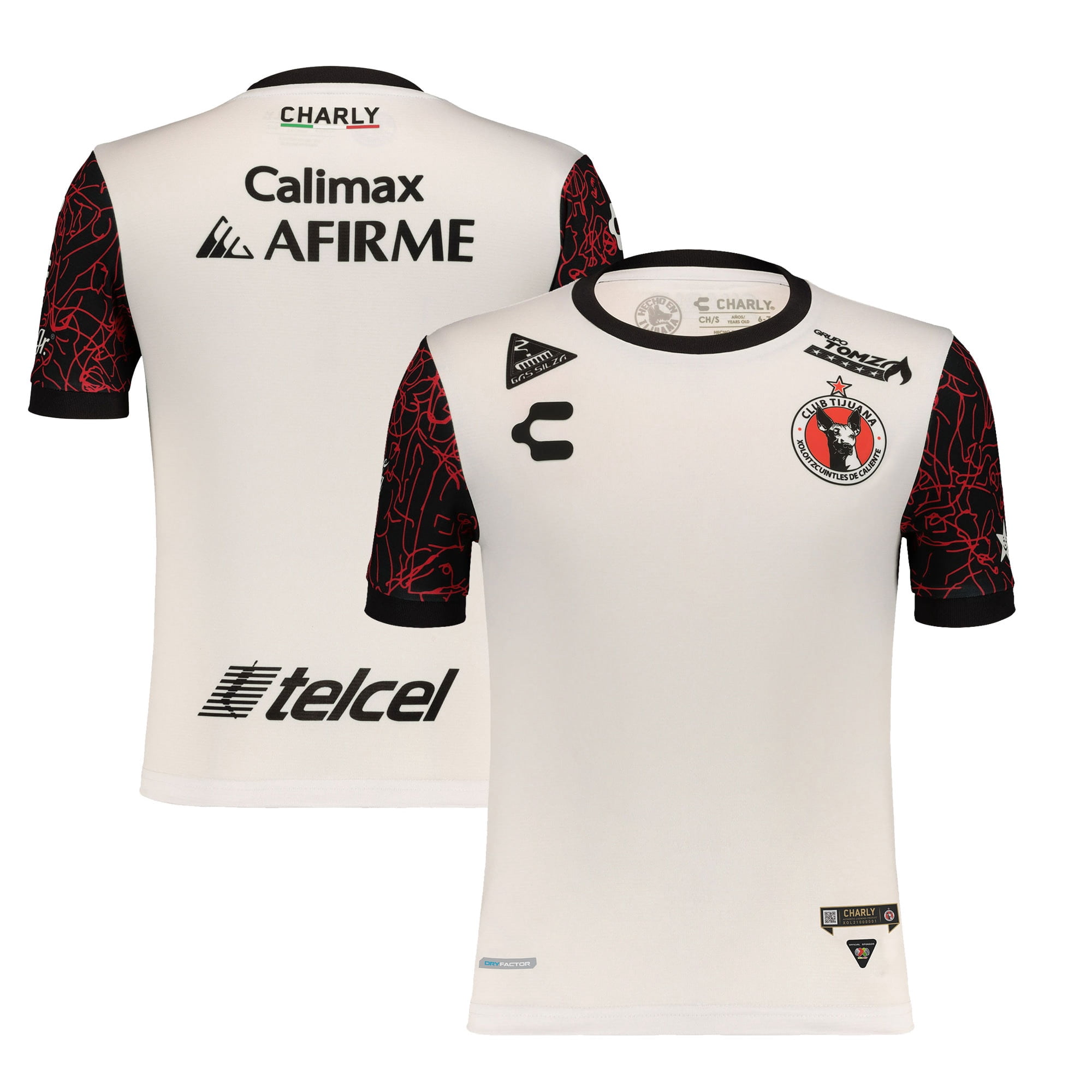 Youth Charly White Club Tijuana 21 22 Away Authentic Jersey Walmart Com