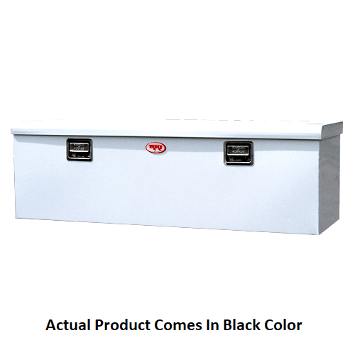 RKI M60-1NMB Single Lid Steel Chest Tool Box for 8 ft. Beds, Black