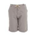 thumbnail image 6 of LULULION Men Gym Linen Shorts Grey Comfortable Adjustable Waist Casual Pants, 6 of 8