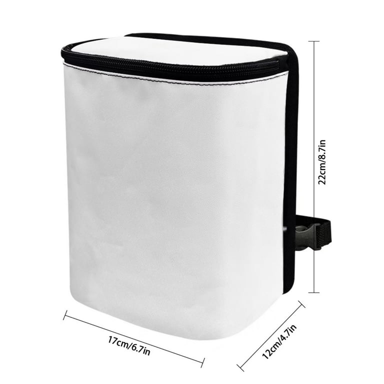 White Trash Can for Cars - Car Trash Bin for Camping and Road Trips