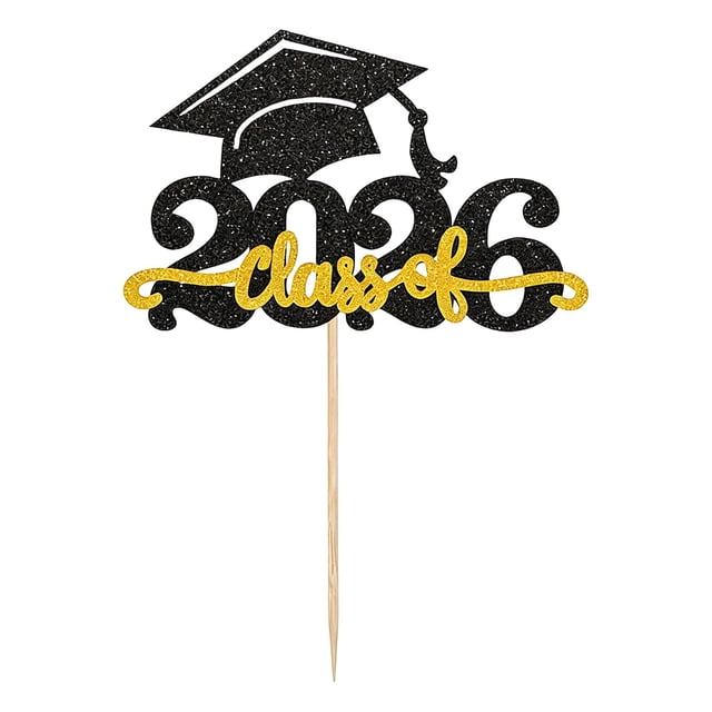2026 Graduation Cupcake Toppers Class of 2026 Cupcake Topper Graduation Decorations Party Supplies Set,Decoration Kit,Balloon Set,Banner Set,Table Decor,Confetti,Party Favors,Event Accessories,Party