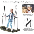 thumbnail image 6 of WYDK Surfing Tree Swing,Platform Swing with Soft Handles and Adjustable Height, Saucer Tree Swing with Stable Metal Frame and Spacious Swing Board, Camo Green, 6 of 10