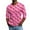 Hot Pink, variant on Men's Valentine's Day Heart Print Raglan Sleeve Henley Top, 3/4 Sleeve Casual Shirt for Men, Love Theme Lightweight Comfort Relaxed Fit,Black 3XL