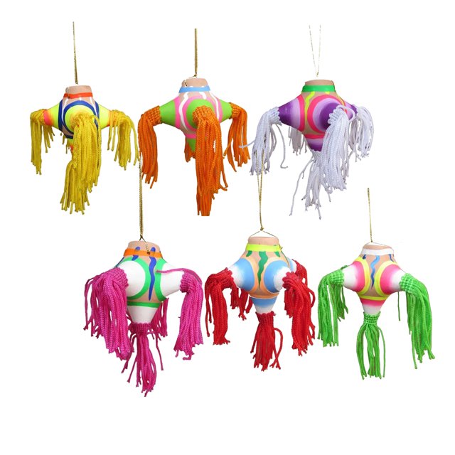 6 Piñatas Artesanal Decorativas Chicas Varios Colores Barro Mexicana Piñata, decorativa, barro