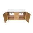 thumbnail image 6 of Utopia 60" Double Bathroom Vanity with Blonde Cabinet and Engineered White Top, 6 of 6