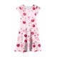 thumbnail image 5 of Vestido de Verano de Manga Corta para Niñas Estampado de Flores Bolsillos con Ruffles Cuello Redondo Vestido de Camiseta para Niños, Spandex de Poliéster Suave, 5 of 5