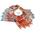 thumbnail image 2 of XMXT 6 Pcs Woven Placemats, Marble Aesthetic Print Stain Resistant Anti-Skid Placemat for Kitchen Table, 12 x 18 inches, 2 of 6