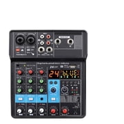 4 Channel Sound Mixer Bluetooth-Function 24 DSP Effects USB Computer Record Play Live Broadcast Mixing Console