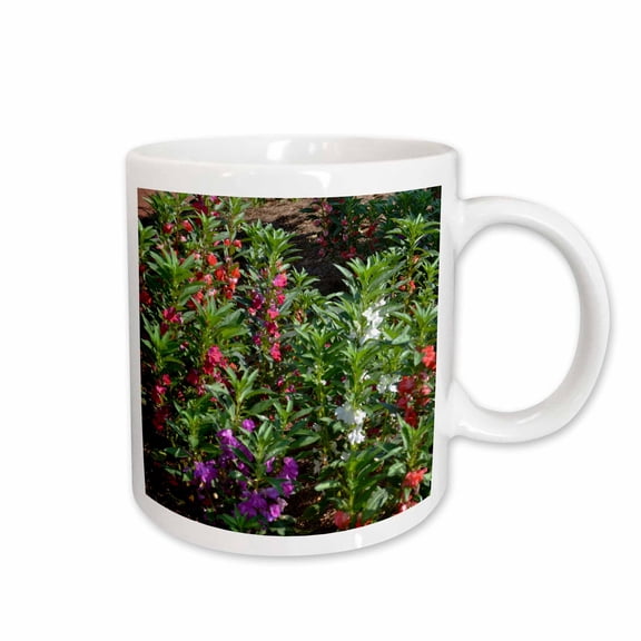 3drose, Colorful Snapdragons in the Garden, 15oz Mug