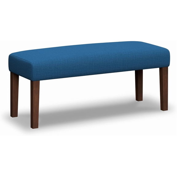 PLAMLE Bedroom Bench, Upholstered End of Bed Bench with Wood Legs, Fabric Ottoman Bench for Entryway, Living Room, Hallway