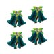 thumbnail image 1 of Farol de papel 3D navideño colgante de papel crepé, decoración navideña, faroles de papel Campana verde, 1 of 9