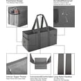thumbnail image 2 of 42L  Utility Tote Bag, Oxford Fabric  Folding Grocery Bags with Handles and Pockets, 2 Pack, 2 of 6