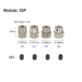 thumbnail image 2 of 32P Pinion Gear Set 3.175mm (1/8") Shaft 13T 14T 15T 16T Aluminum Alloy Motor Gears for 1/10 RC Car (4 Packs), 2 of 5