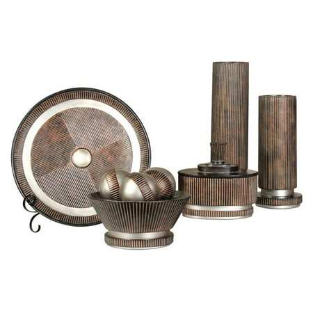 Five Piece Decorative Accessory Set - Metallic
