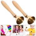 thumbnail image 4 of 1 Pair Handheld Bell Toys Hand Bells Percussion Instrument Children Musical Toys, 4 of 8