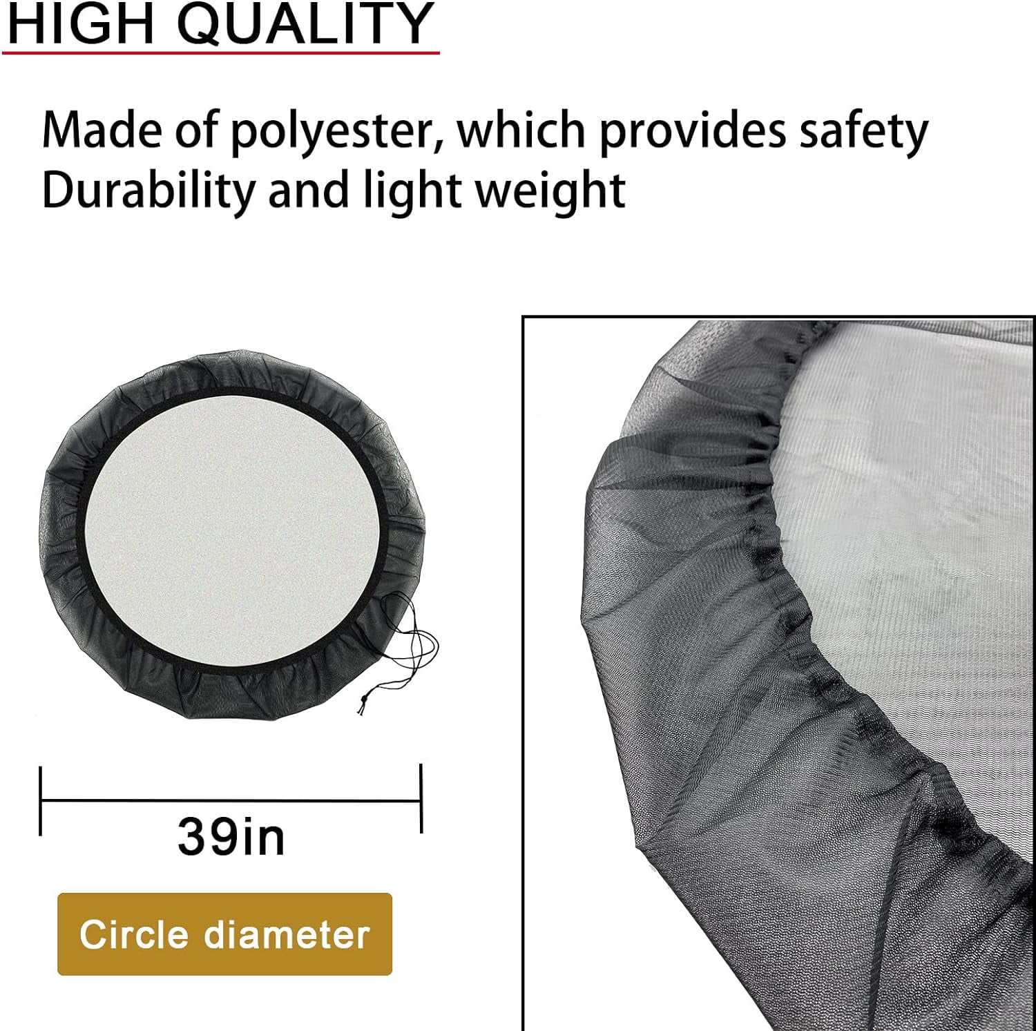 Mesh Cover for Rain Barrels, Rainwater Collector Tank Net Cover, Rain Water Collection Bucket Netting with Drawstring - Keep Mosquito, Fallen Leaves and Debris from Rain Barrel (5 Pcs)