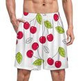 thumbnail image 1 of NICKSUN Shorts de Pyjama Amusants pour Hommes, Bas de Pyjama Doux avec Poches, Cerise, L, 1 of 5