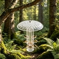 thumbnail image 6 of huayou Clear Vertical Strip Bird Feeder Rain Cover, Wide Dome Wind Shield, Decoration, for Outdoor Hanging Bird Feeder, 9.84x4.72 inch, 6 of 6