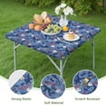 thumbnail image 4 of Blue Baseball Silhouette Pattern Square Fitted Tablecloth with Elastic Edge,Square Table Cover,Washable Elastic Table Cover for Home Kitchen Party Decor 34"x34", 4 of 6