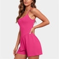 thumbnail image 5 of lcziwo Women's Summer Romper Adjustable Strap Athletic Workout Tennis Golf Rompers Hot Pink XXL, 5 of 7