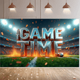 thumbnail image 7 of Metallic Game Time Banner, Sports Themed Backdrop Decor for Stadium Events, Sports Parties, Fan Gatherings, Photo Booths, and Sports Viewing Parties, 7 of 7
