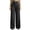 Black, variant on Womens High Waist Corduroy Dress Pants Elastic Waist Straight Wide Leg Business Casual Work Pants