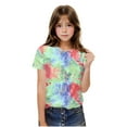thumbnail image 7 of Spazoro Toddler Girls T-shirts, Crewneck Summer Tie Dye Casual Short Sleeve Tops Tee Multicolor Size 9 T, 7 of 7