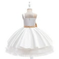 thumbnail image 6 of XEGLSBU Girls Christmas Dresses Size 10-12 Long Elegant Girls Party Dress Girl Tutu Gown for and Celebrations with Satin Fabric and Delicate Lace Embellishments White Size 12-13 Years, 6 of 6