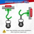 thumbnail image 2 of Magnetic Hooks, 8 Pack Strong Magnetic Hooks Cruise for Hanging, 25lbs Magnets with Hook for Cruise Cabins, Garage, Grill, Lock Accessories, Green, 2 of 6