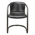thumbnail image 3 of Moe's Home Collection Freeman Dining Chair Onyx Black Leather -Set Of Two, 3 of 8