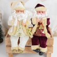 thumbnail image 4 of Muñeco de Papá Noel de Navidad, adorno de árbol de Navidad dorado, decoraciones para el hogar, regalo de fiesta Natal, Año Nuevo, 2023, 4 of 4