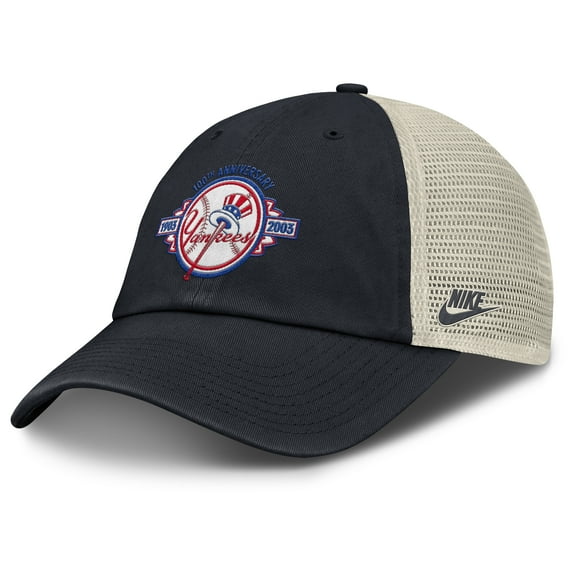 Men's Nike Navy/Natural New York Yankees Cooperstown Collection Club Trucker Adjustable Hat