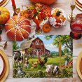 thumbnail image 3 of Farmhouse Placemats Set of 4, Pig Chicken Barn Botanical Washable Wipeable Table Mats for Dining Tables, Indoor Outdoor Kitchen Place Mats for Holiday Party Table Decor, 3 of 9