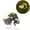 Ancient bronze yellowish green, variant on Halloween glow-in-the-dark vintage Lizard Ring