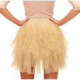 thumbnail image 5 of purcolt Womens Mesh Tutu Skirts A-line Elastic Waist Mini Skirts Tulle Skirt for Cocktail Party Ballet, 5 of 6