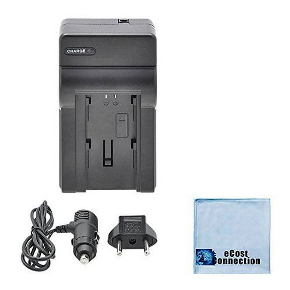 Battery Charger for Panasonic DMW-BLG10 Battery for Lumix DMC-GX7, DMC-GX7KS, DMC-GX7S, DMC-GX7SBODY DSLM, DMC-GF6, DMC-GF6KK & More Cameras   eCostConnection Microfiber Cloth
