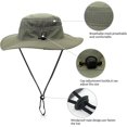 thumbnail image 4 of Dww-unisexe Chapeau Soleil Pliable Upf 50 + Anti Uv Vacances Alpinisme Outdoor Tanche Chapeau De Voyage Safari Casquette Homme Femme Bucket Hat, 4 of 5