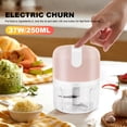 thumbnail image 3 of Vegetable Chopper Masher Macher Eléctrica Herbe Veggie Cortador Procesador Licuadora Vegetal Trituradora Triturada USB Recargable 250ml 1200mAh, 3 of 9