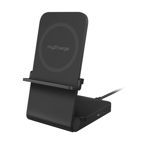 myCharge 2-in-1 Charging Stand with 15 Watt Wireless Charge Surface, 20W Charge