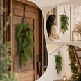 thumbnail image 7 of Clearance Gunhay Artificial Christmas Teardrop Swag, 30 Faux Pine Needles Teardrop Door Swag, Christmas Greenery Teardrop Wreath for Table Mantle Fireplace Decor, Solid Green, 7 of 7