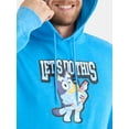 thumbnail image 4 of Bluey Men's and Big Men's Front Back Graphic Hoodie, Sizes XS-3XL, 4 of 5