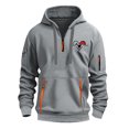thumbnail image 2 of Sudadera con capucha para hombre, estilo casual, deportivo, de color liso, con cremallera y bolsillo, de manga larga, de poliéster., 2 of 3