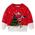 thumbnail image 6 of MIXUE Toddler Girls Sweaters Holiday Knitwear Christmas Day Winter Celebrations Kids Boys Sweater Crew Neck School Uniforms, 6 of 9