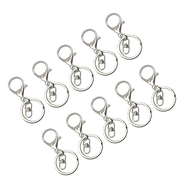 Guardoinrt 10piece Carabiners Lobster Claw For Keychain - Strong And Functional Accessories For Easy Key Bright silver 1Set