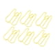 thumbnail image 2 of 100 clips de papel de metal multifuncionales para notas de papel, clips portátiles de oficina para documentos, color amarillo, 2 of 5