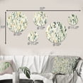 thumbnail image 4 of Designart "Botanical Minimalism" Floral Round Wall Art Set Of 5 - Green Bohemian Wall Living Room Decor Set, 4 of 6