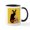 White/Black Inside, variant on CafePress - Happy Easter Le Chat Noir Mugs - 11 oz Ceramic Mug - Novelty Coffee Tea Cup