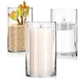 thumbnail image 4 of 12 Pack Clear Glass Cylinder Vases, Table Flowers Vase,for Wedding Decrations and Formal Dinners (6 Inch), 4 of 5